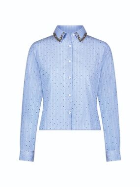 Chic Crystal Button Up Shirt